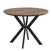 TISCH Schwarz EWA Ausziehbar - Walnussfarben/Schwarz, Holzwerkstoff (100/100/76cm) - Sepro Meble