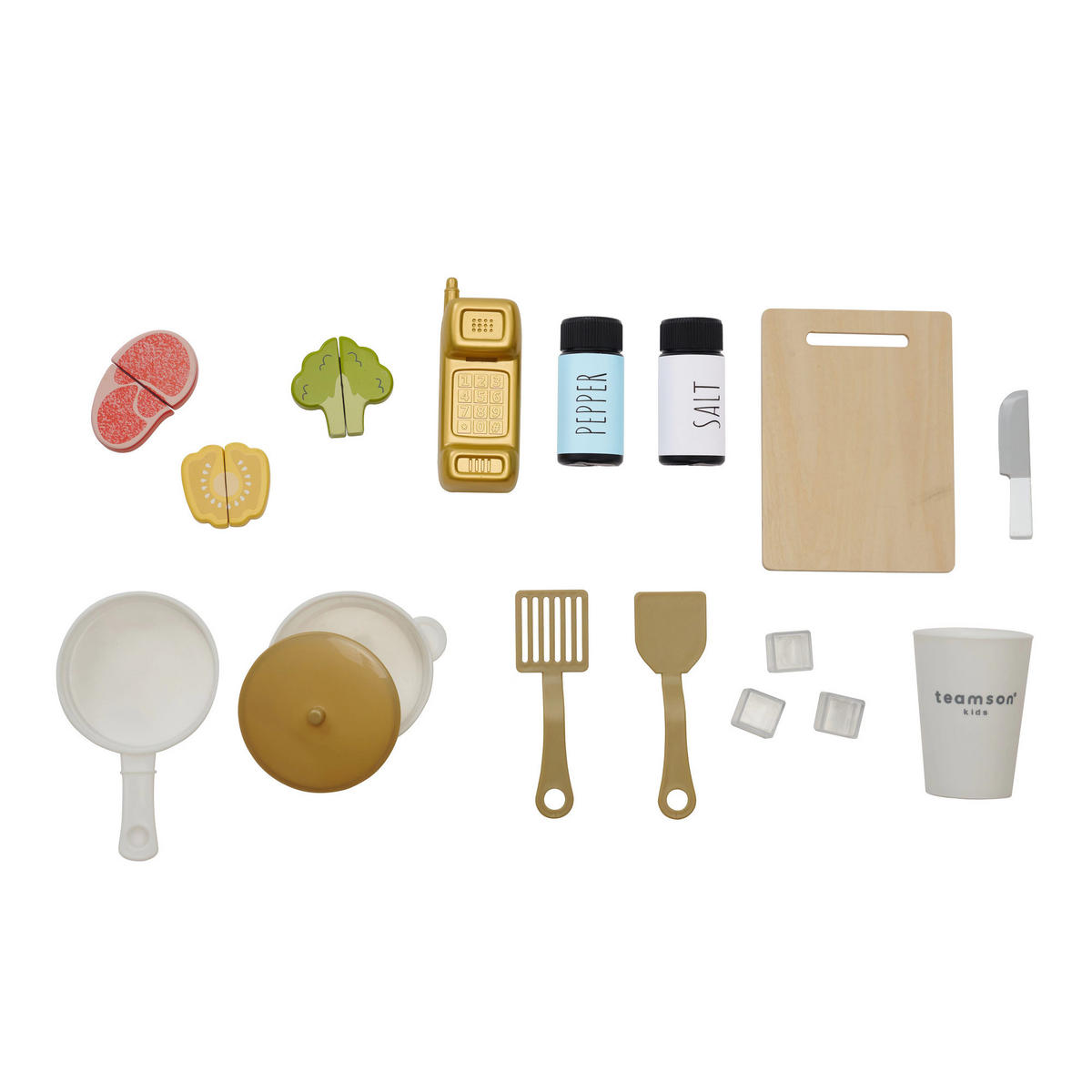 KINDERKUCHE Holz mit Eiswürfelspender, 75cm, Weiß - Weiß, Holzwerkstoff (80/30/75cm) - Teamson Kids