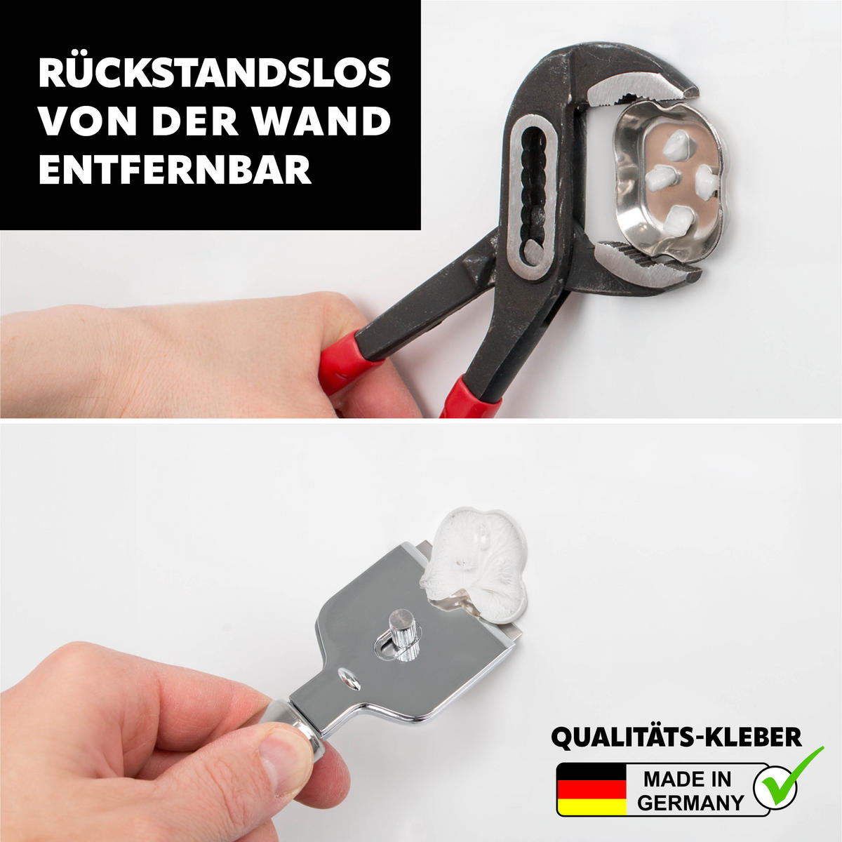 GLASBECHERHALTER PIAZZA BLACK mit Kleber, Glas und Edelstahl, schwarz - Schwarz, Metall (6.5/9.5/11cm) - bremermann