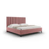 BETT mit Bettkasten und Kopfteil Allison aus Samt rosa 160x200cm - Pink, Textil (160/200cm) - Micadoni
