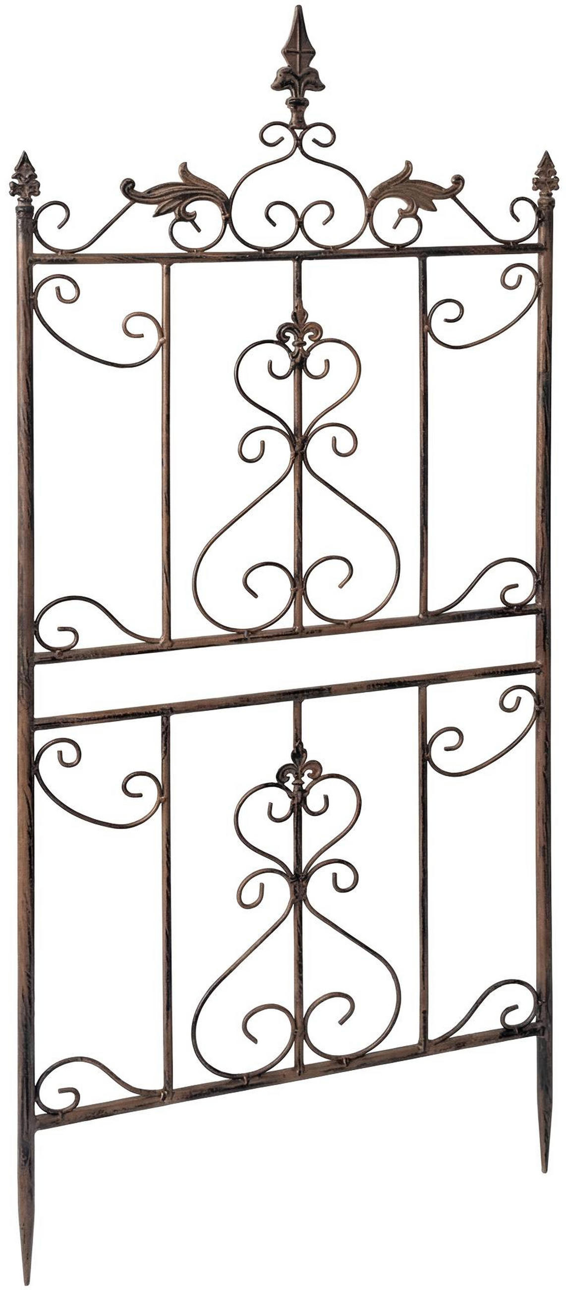 RANKGITTER Ines 2er Set 51x3x124cm Metall Braun Rankhilfe - Braun, Metall (51/124/3cm) - DELUKE