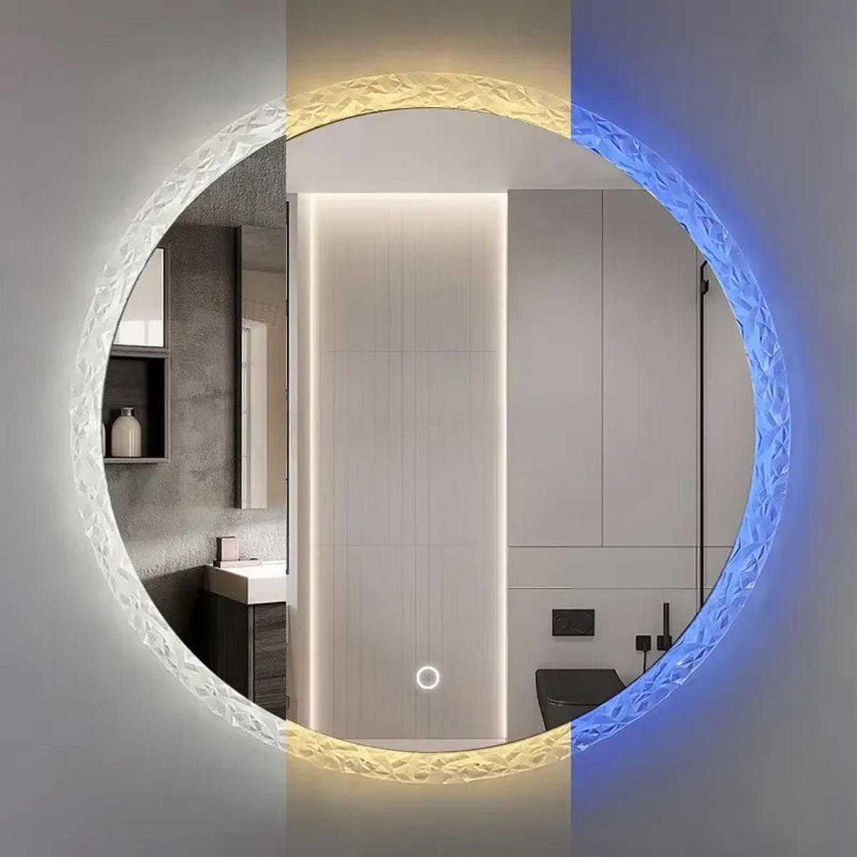 SPIEGEL Rea Led 60cm Yh-3562 - Transparent, Glas (60/60/60cm) - REA