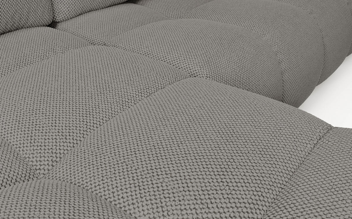 ECKSOFA L Form Hosio Grau 286/177/88 cm Links mit Schlaffunktion - Schwarz/Grau, Kunststoff/Textil (177/286cm) - AX Living
