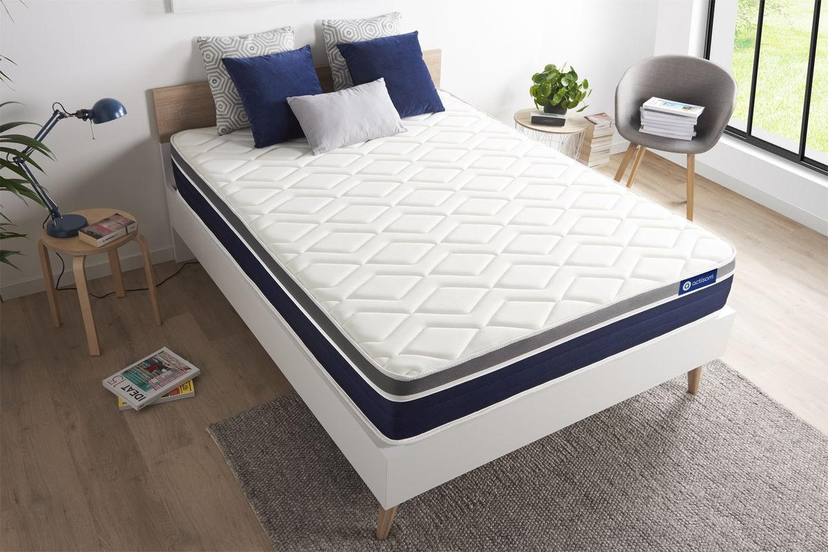 MATRATZE Actilatex confort Latex und Memory-Schaum 90 x 190 cm h2 - Weiß, Textil (90/190cm) - ACTISOM