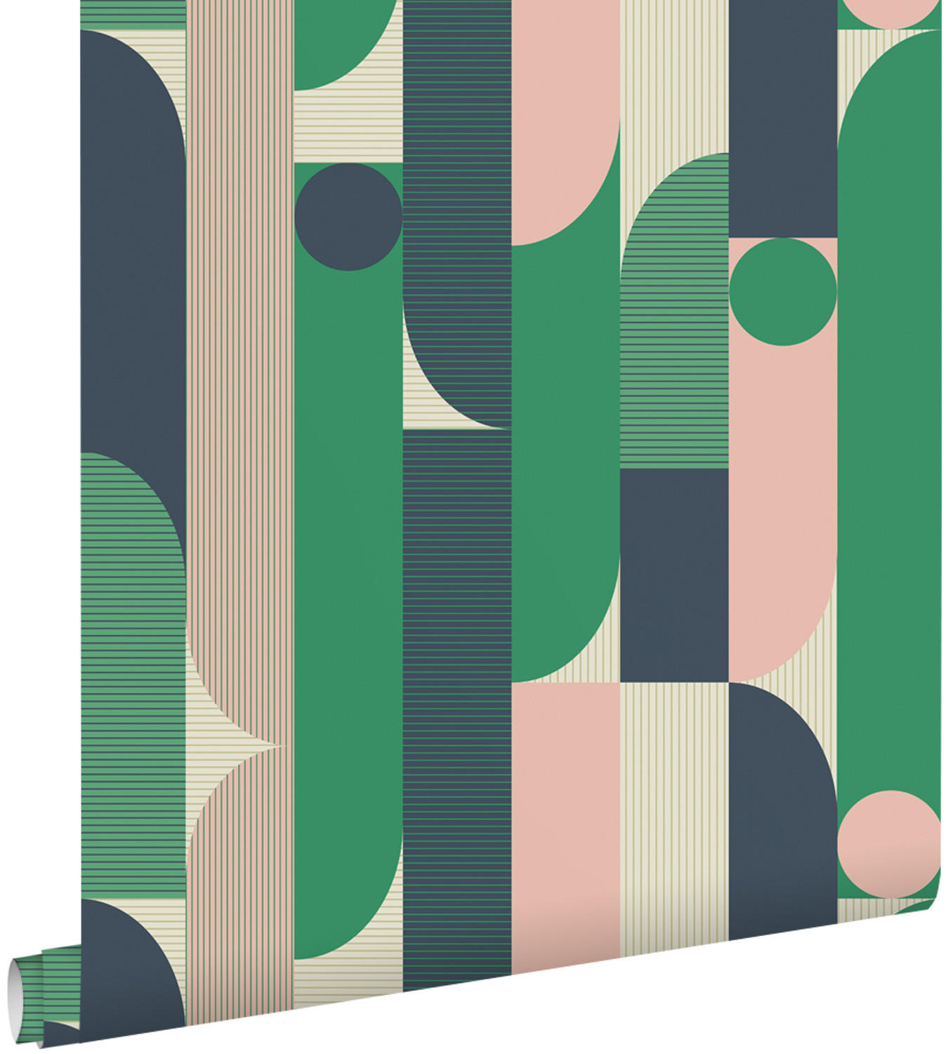 TAPETE geometrische Formen 50 x 900 cm - Braun, Papier (50/900cm) - ESTAhome