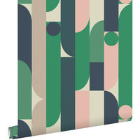 TAPETE geometrische Formen 50 x 900 cm - Braun, Papier (50/900cm) - ESTAhome