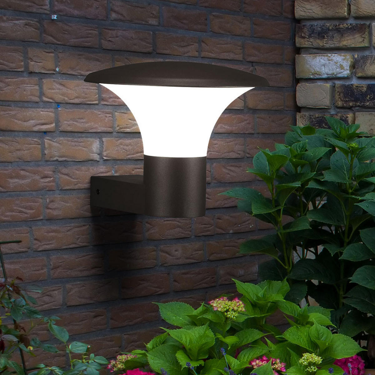 LED AUSSEN-WANDLEUCHTE KONGO Anthrazit - Anthrazit, Metall (26/26/21cm)