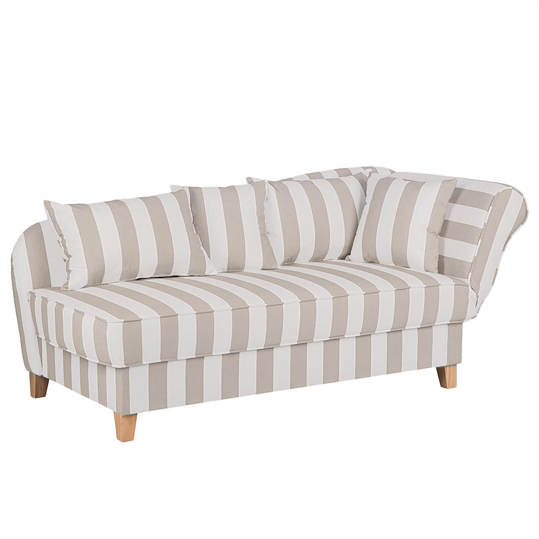 RECAMIERE - Webstoff - Beige, Textil (193/82/91cm) - home24