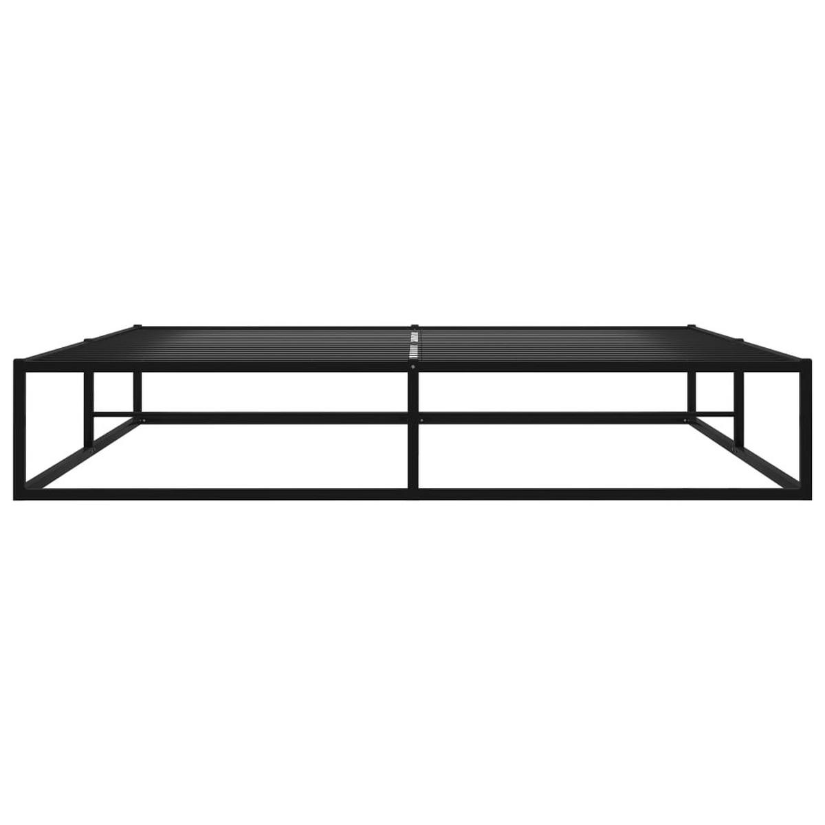 BETTGESTELL Schwarz Metall 200x200 cm - Schwarz, Metall - furnicato