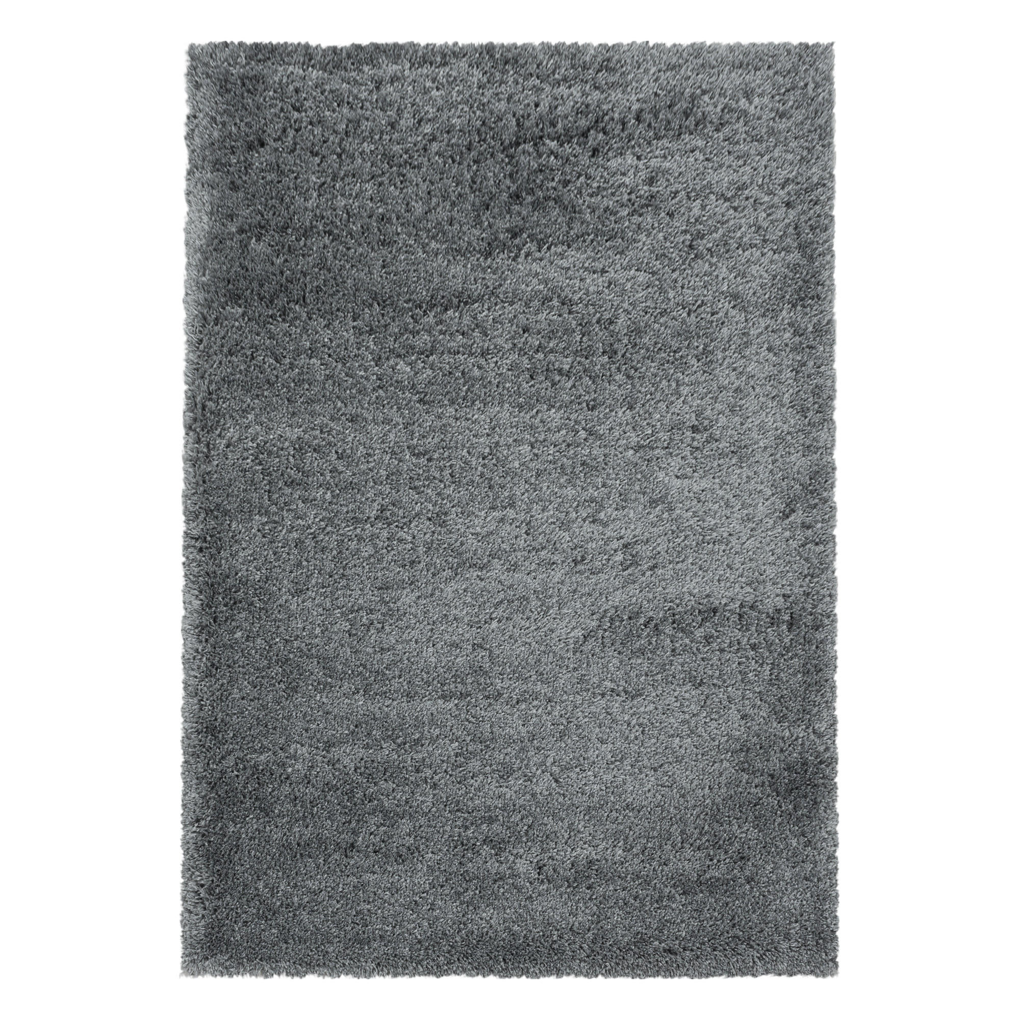 TEPPICH Hochflor Shaggy Uni Style Polypropylen Wohnzimmer Hellgrau Läufer 80x150 - Hellgrau, Textil (80/150cm) - KADIMA DESIGN