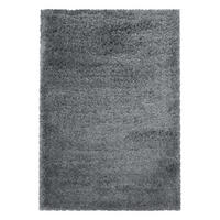 TEPPICH Hochflor Shaggy Uni Style Polypropylen Wohnzimmer Hellgrau Rechteckig 140x200 - Hellgrau, Textil (140/200cm) - KADIMA DESIGN