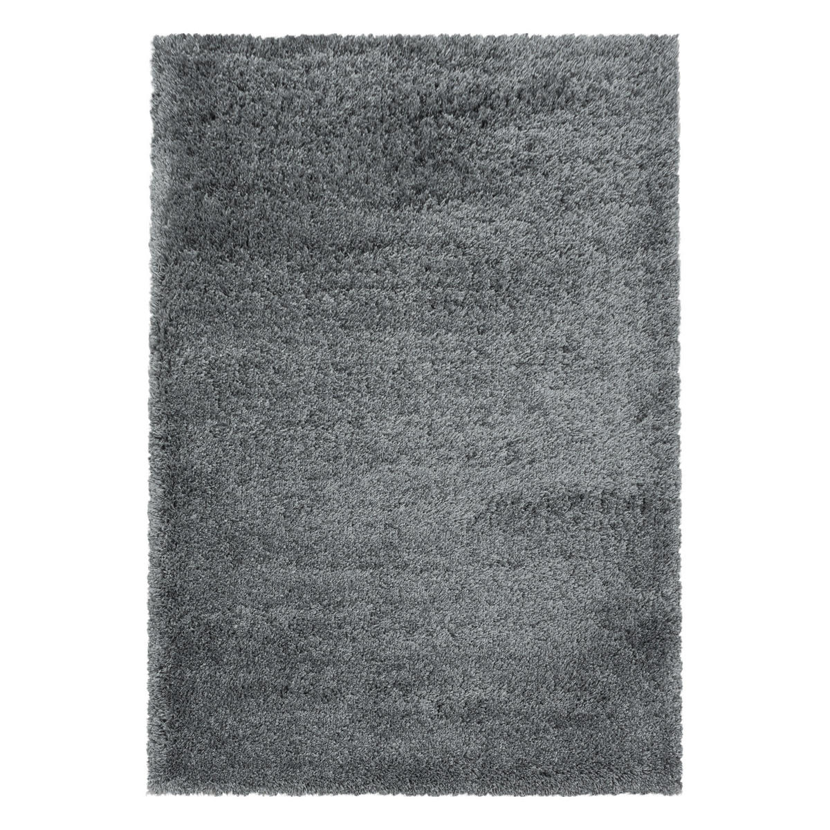 TEPPICH Hochflor Shaggy Uni Style Polypropylen Wohnzimmer Hellgrau Rechteckig 140x200 - Hellgrau, Textil (140/200cm) - KADIMA DESIGN
