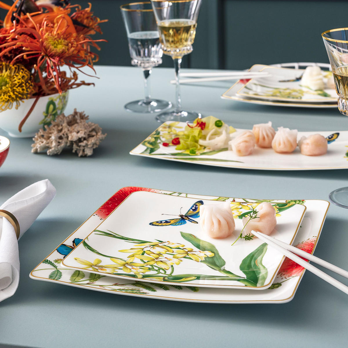FRÜHSTÜCKSTELLER Amazonia bunt 23 x 23 cm 6er Set - Multicolor, Keramik (1cm) - Villeroy & Boch