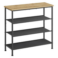 SCHUHSCHRANK Schwarz 75x30 cm artisan LBS035B88V1 Verstellbare Füße - Schwarz, Metall (75/13.5/30cm)