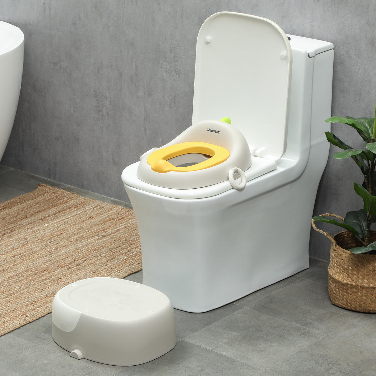 KINDERTOPF, Kunststoff, Kunstleder, Grau - Grau, Kunststoff (33/38.4cm) - AIYAPLAY