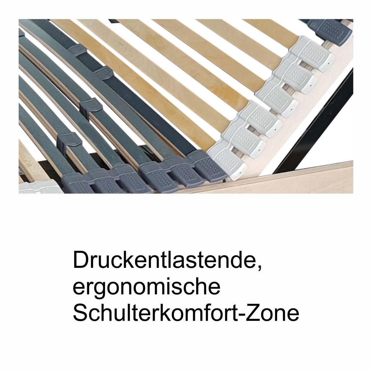 ELEKTRISCHER 42-Leisten-Lattenrost 90 x 200 cm 8,5 cm Hoch 7 Zonen Notabsenkung - Buchefarben/Naturfarben, Holz (90/200cm) - Matratzen Perfekt