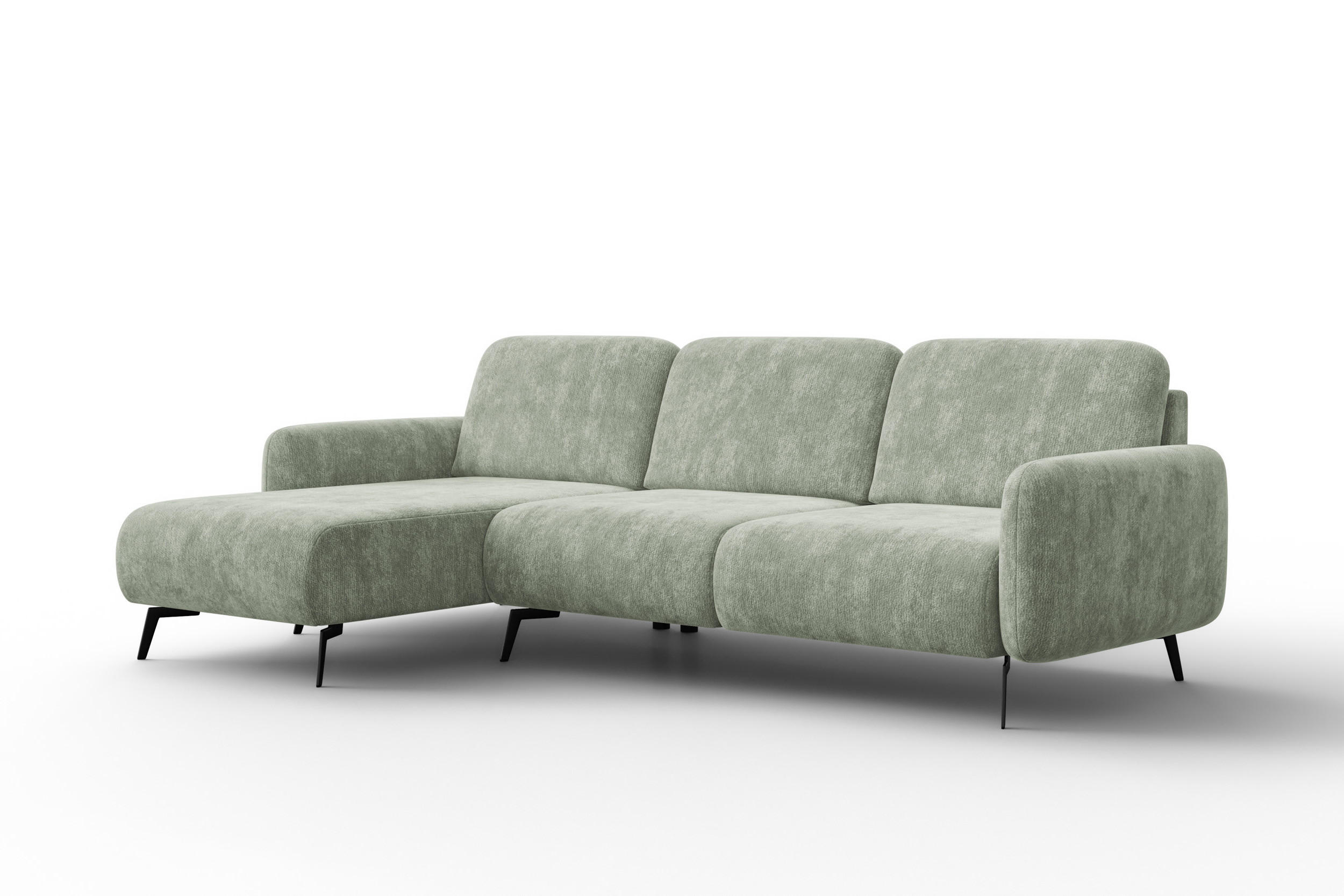 Wozimo Ecksofa Hellgrün 264x157 cm