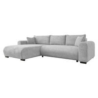 ECKSOFA Merkos - Hellgrau/Schwarz, Holz/Textil (285/188cm) - MIRJAN24