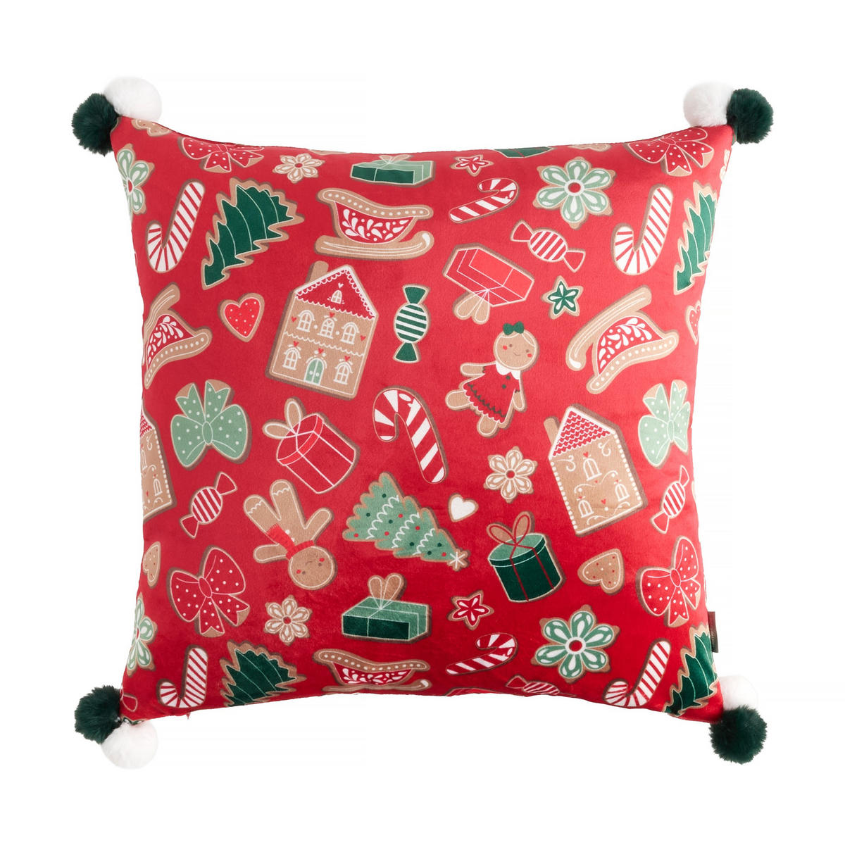 KISSENBEZUG Ginno, 45x45cm, Rot, Weihnachten Kissenhülle, Weihnachtsdeko, Christmas, Weihnachtsmotiv Sofakissen Dekokissenbezuge - Rot, Kunststoff (45/45cm) - home&you