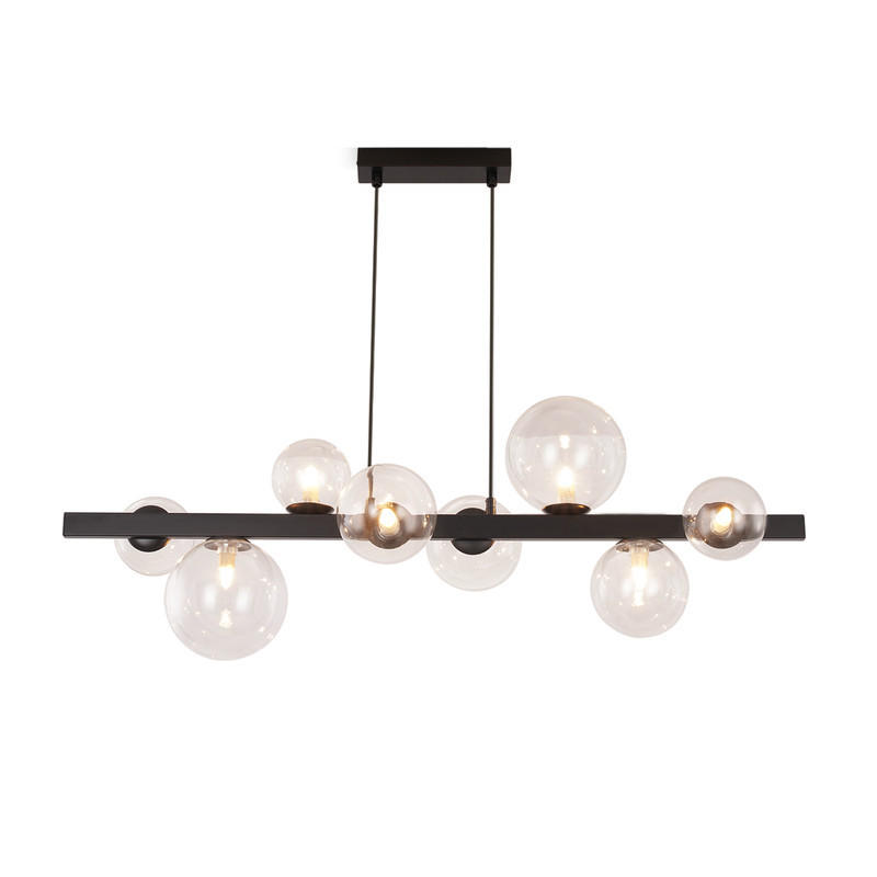 PENDELLEUCHTE Resh 90/25/160cm - Transparent, Metall (90/25/160cm) - Nettlife