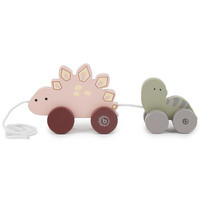 NACHZIEH Dinos Holz Paul und Lisa - ab 1 - Rosa, Holz (4.8/26cm) - Bieco Spielwaren