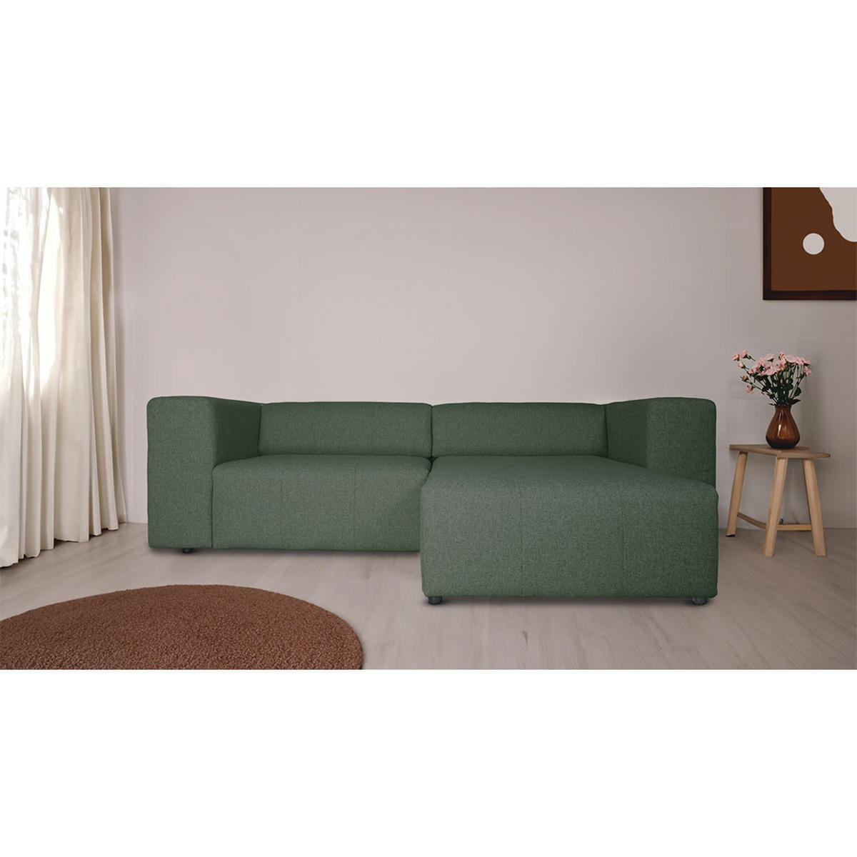 ECKSOFA grün - Grün, Textil (268/152cm) - ebuy24
