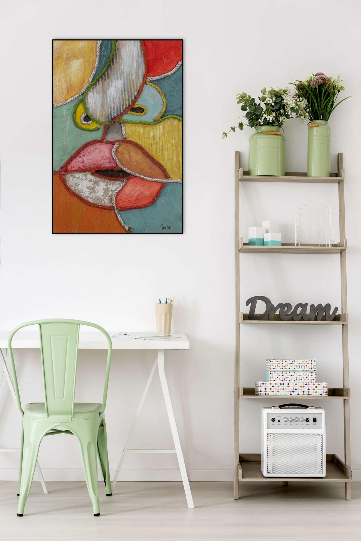 ACRYLBILD HANDGEMALT 60/90 cm - Multicolor, Holz/Textil (2.4/90cm) - KUNSTLOFT