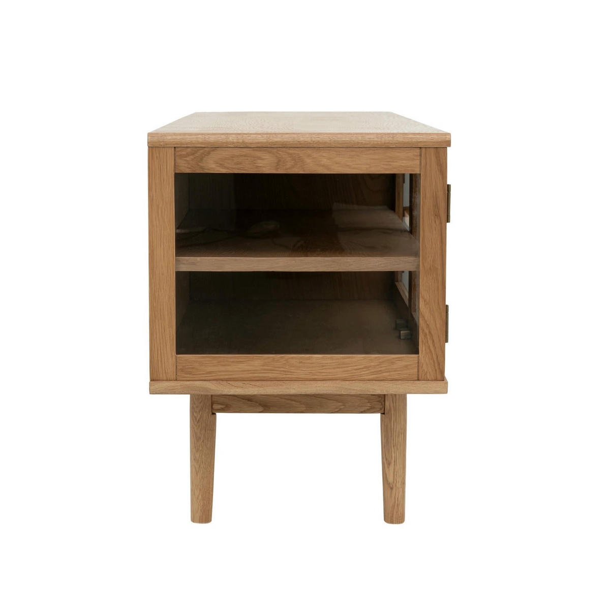 TV-ELEMENT Eiche massiv - Eichefarben/Braun, Holz/Holzwerkstoff (137/55/40cm) - Furnhouse