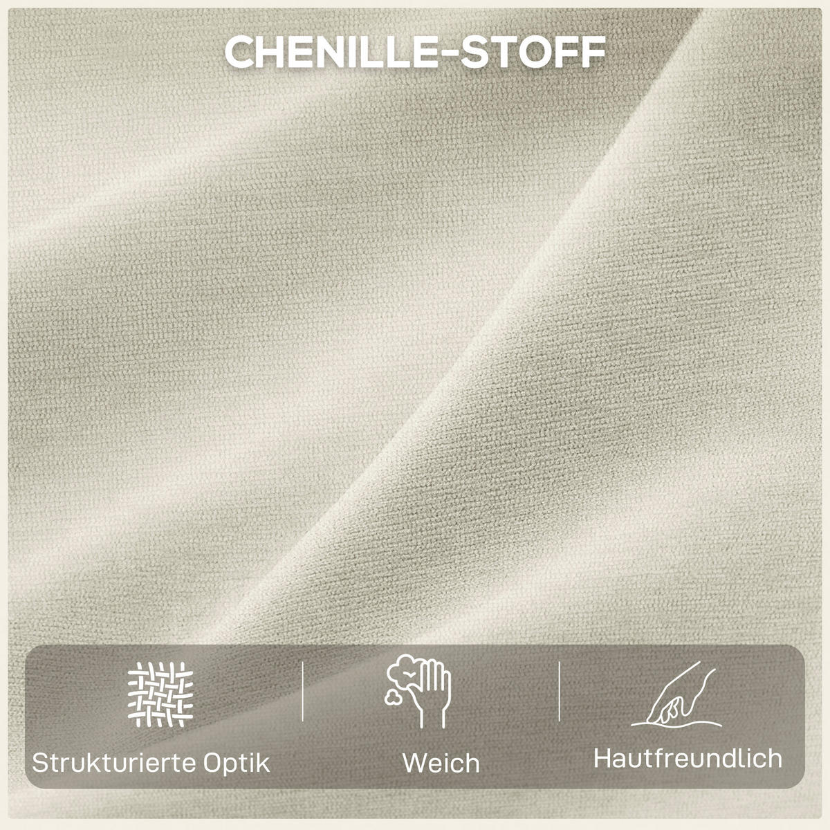 RELAXSESSEL DE-06431 mit Liegefunktion, 135° neigbar, verstellbare Kopfstütze Cremeweiß - Creme, Holzwerkstoff/Textil (78/105/91cm) - ComfortXL