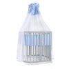 BABYBETT GREY, 7in1 mit Matratze - Blau/Grau, Holz (73/123cm) - waldin