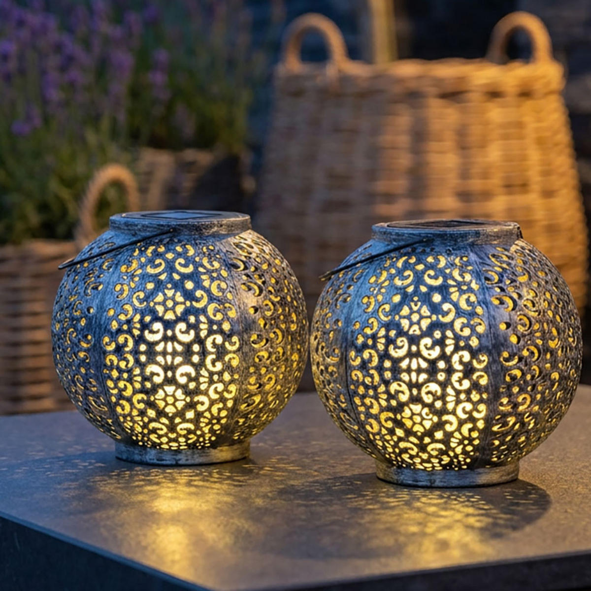 LED SOLARLEUCHTE Kunststoff Schwarz 2er Set - Schwarz, Kunststoff (18/18/17cm)