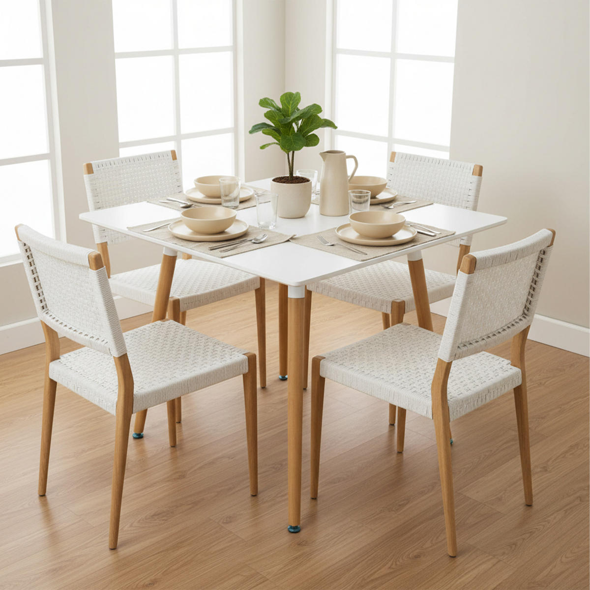 JÍDELNÍSTŮL - různobarevná, kov/dřevo (75/75/75cm) - Relaxdays