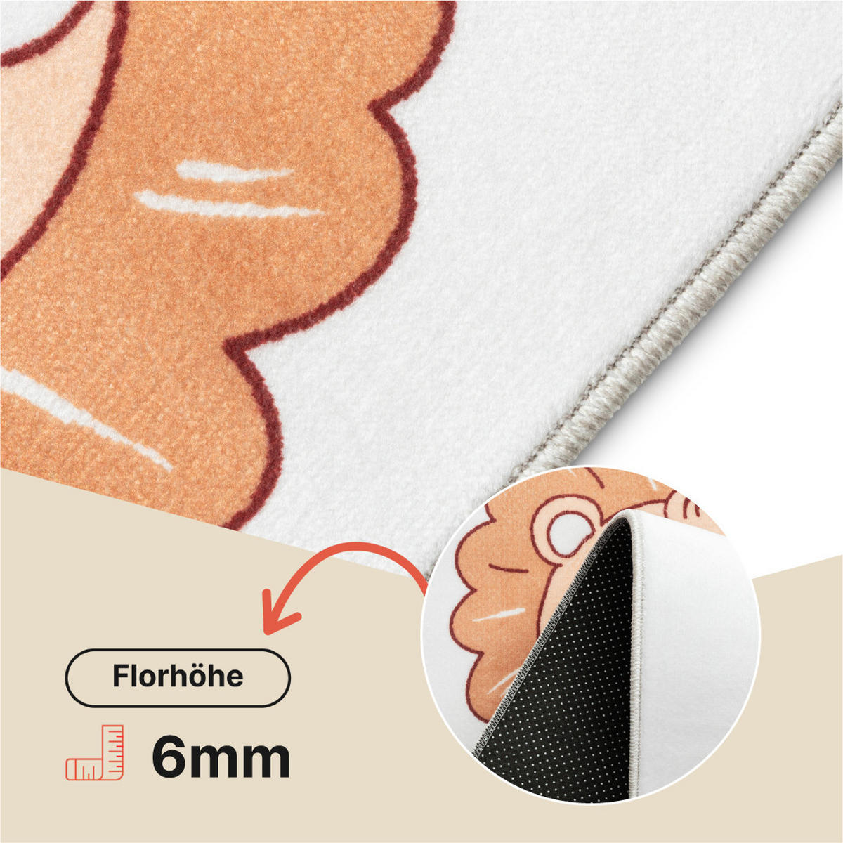 KINDERTEPPICH KIDS Creme Hüpfspiel 140/200 cm - Creme, Textil (140/200cm) - Tapiso
