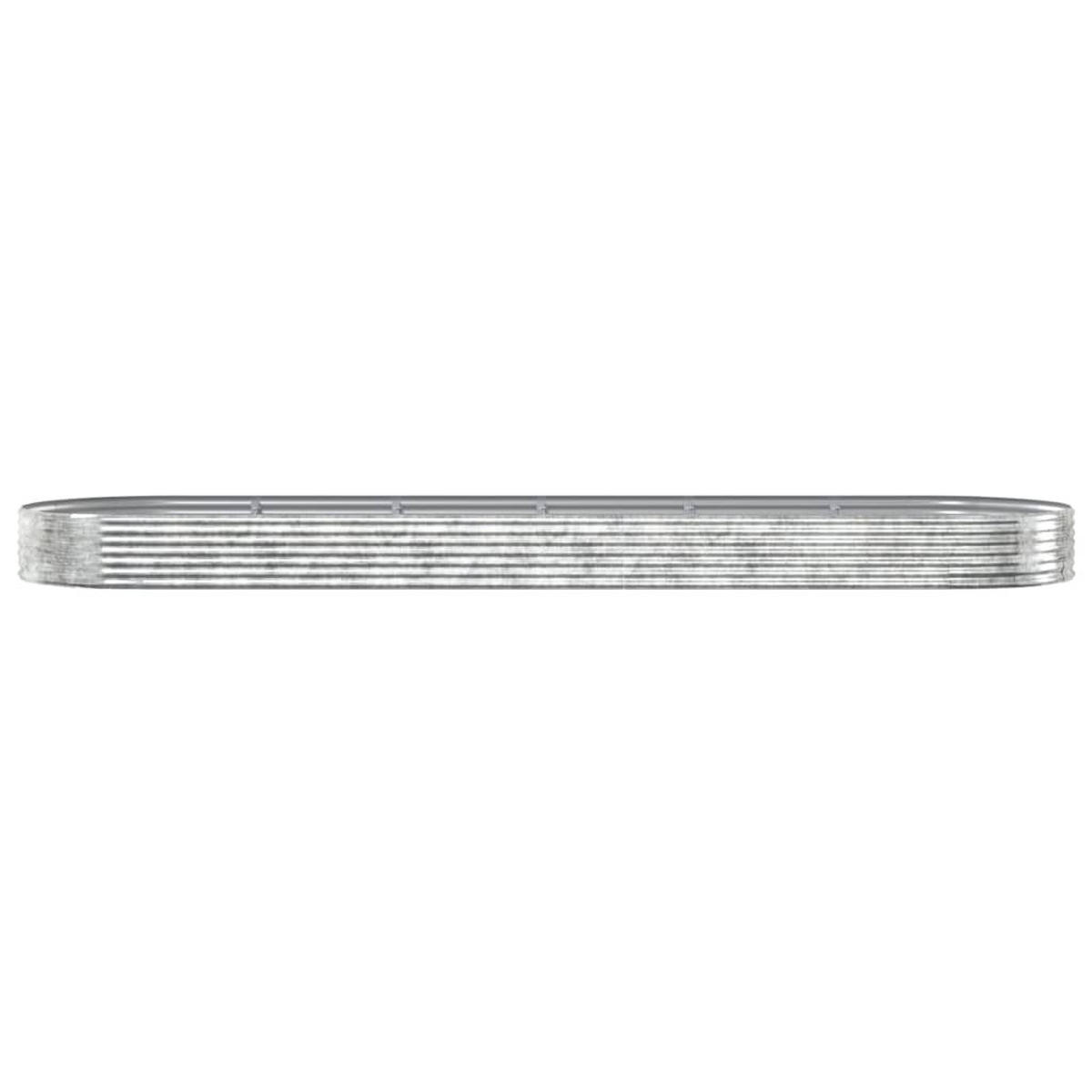 HOCHBEET Verzinkter Stahl 523x140x36 cm Silbern - Silberfarben, Metall (140/36/523cm) - furnicato