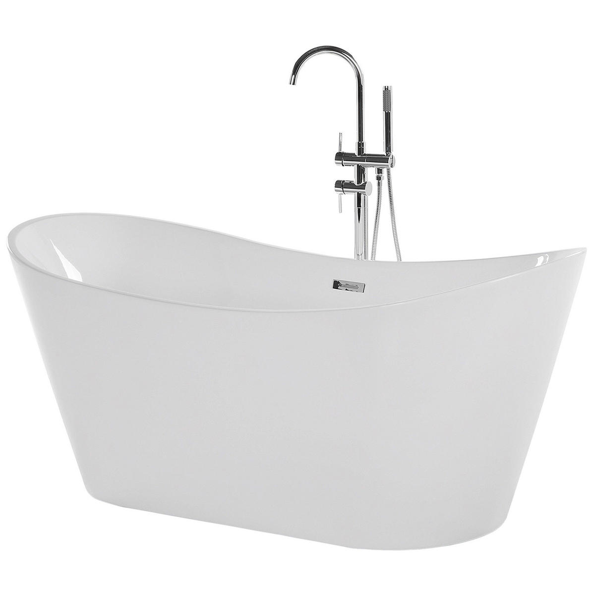 BADEWANNE FREISTEHEND 78x180x72 cm weiß Antigua - Weiß, Kunststoff (78/72/180cm) - Beliani