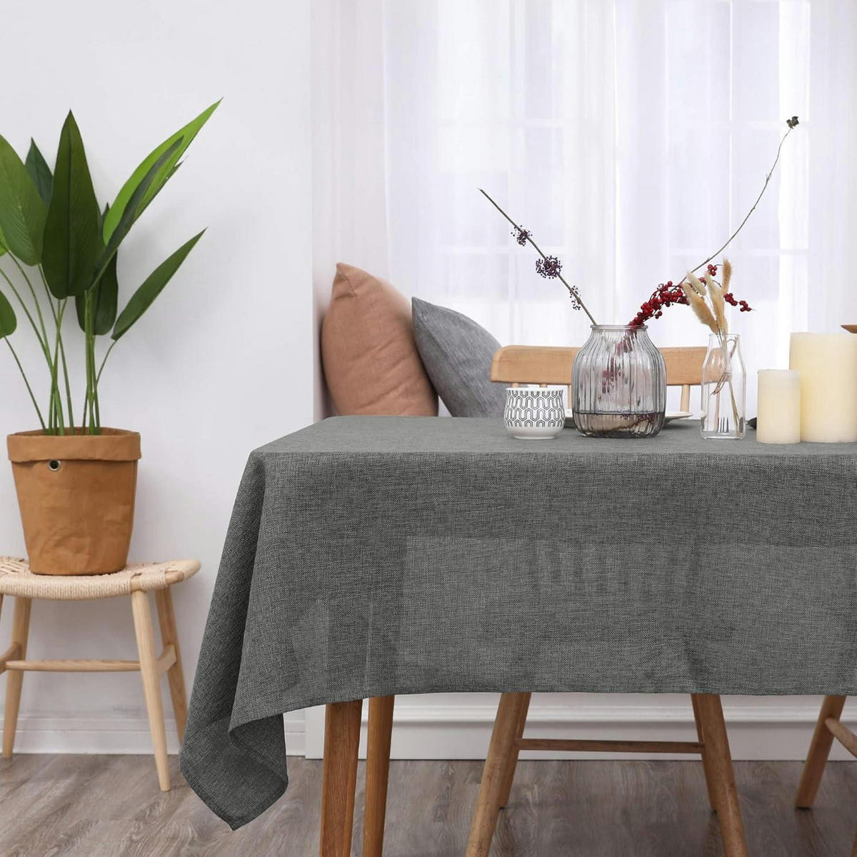 TISCHDECKE Leinenoptik Grau 250 x 140 cm jetzt nur online XXXLutz.de