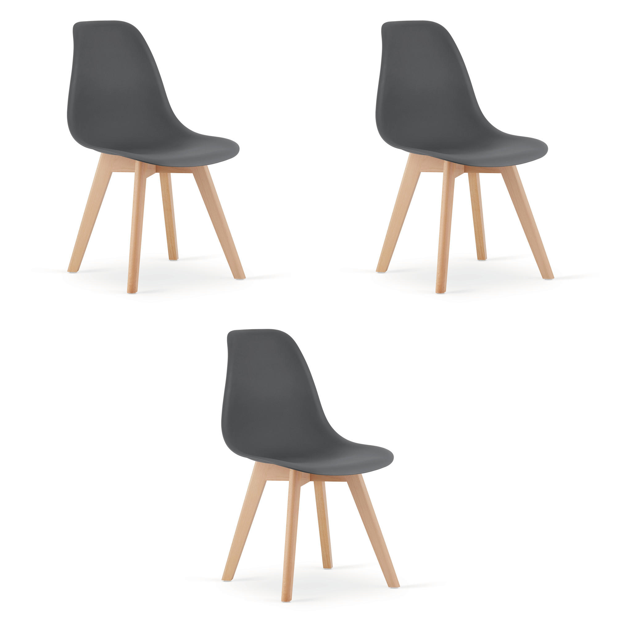 Valora Esszimmerstuhl Dunkelgrau 46x80x54.5 cm