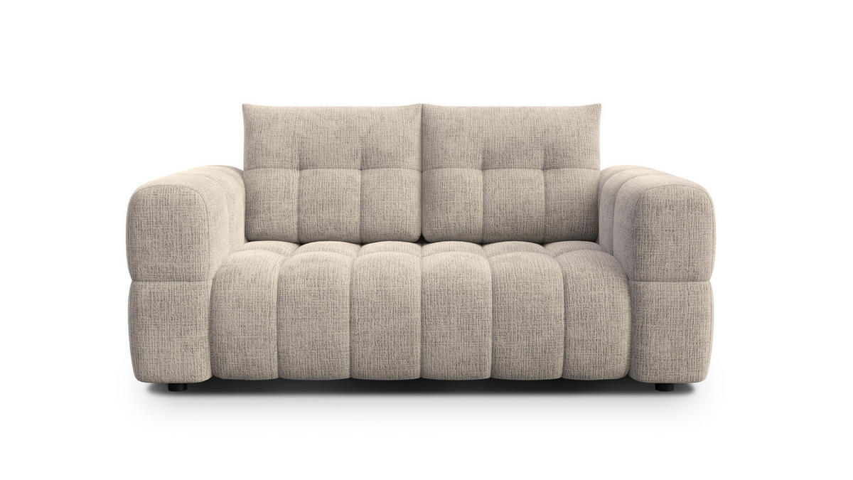 SOFA CLOUDI 2-Sitzer, beige - Beige/Schwarz, Holz/Textil (181/89/104cm) - Courtois Laville