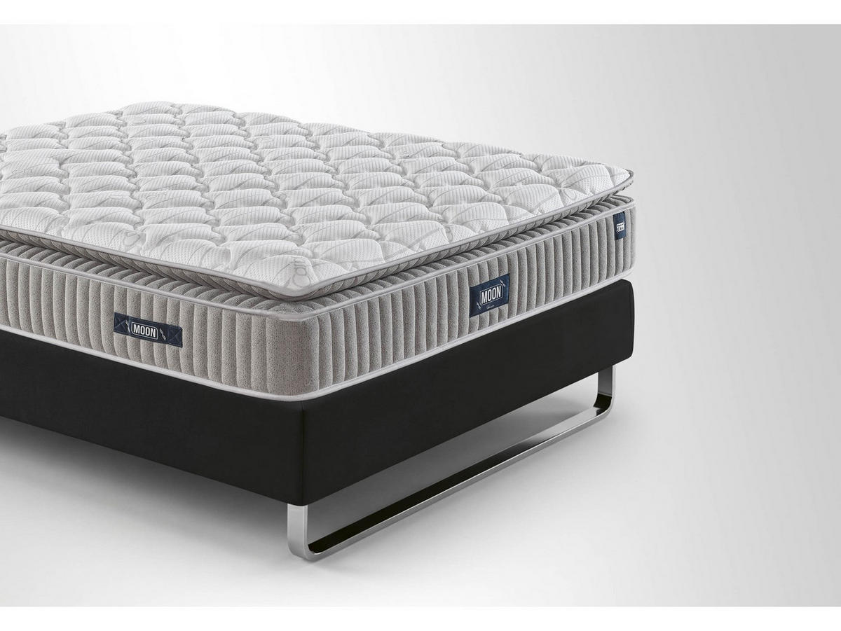 POLSTERBETTSET Moon 140x200 Grau - Grau, Textil/Metall (140/200cm) - Villa Möbel