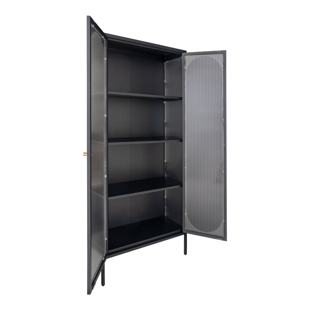 VITRINE Schwarz - Schwarz, Holzwerkstoff (80/180/35cm) - ebuy24