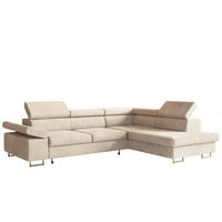 ECKSOFA Beige ALEX Mit Verstellbaren Kopfstützen Rechts - Beige, Textil (203/274cm) - Sepro Meble