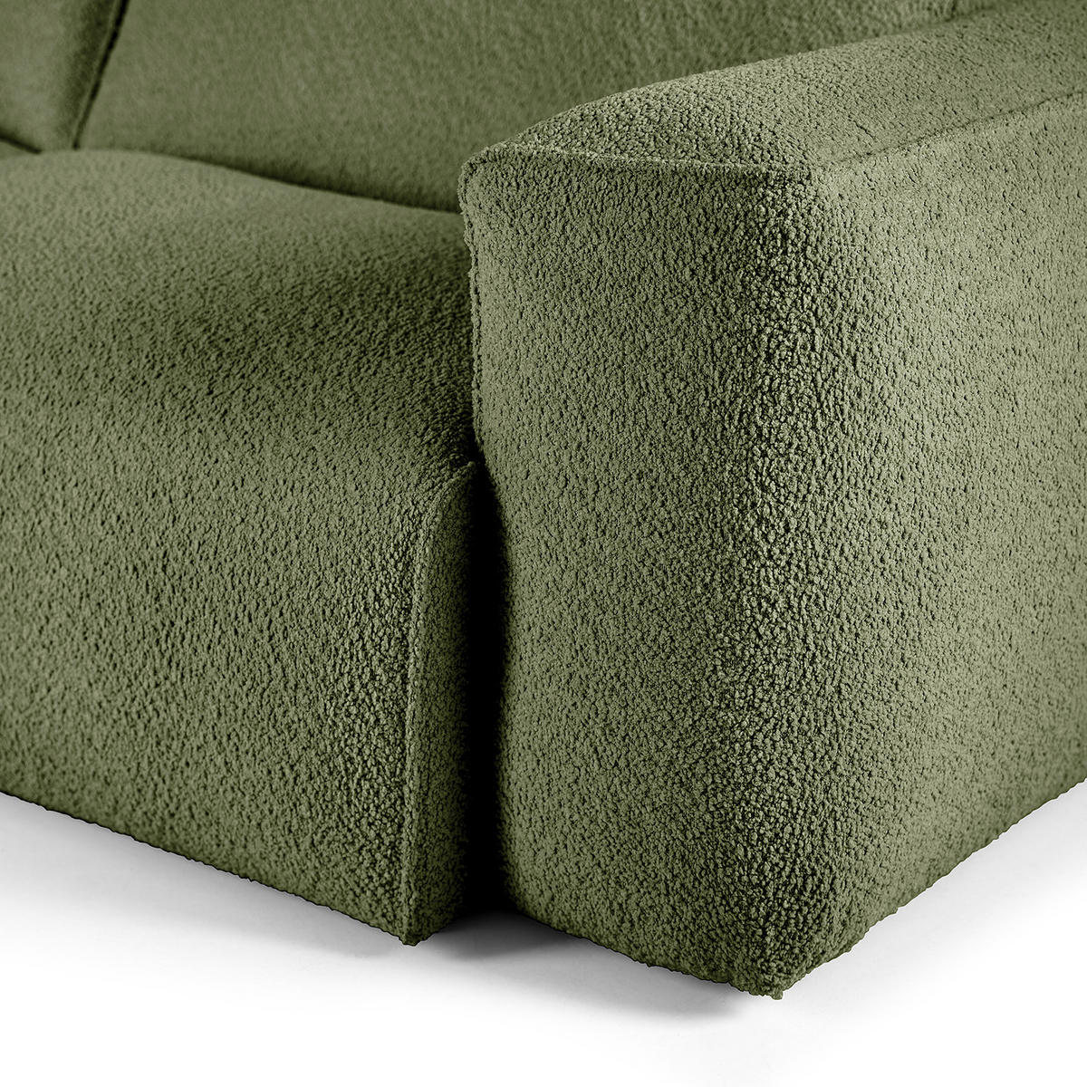 3-SITZER ECKSOFA mit Recamiere - Schwarz/Grün, Kunststoff/Textil (295/231cm) - home24