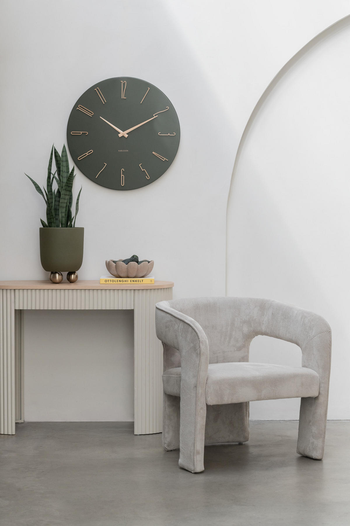 BLUMENTOPF Estilo Grün Ø23/28 cm - Grün, Metall (28cm) - Present Time