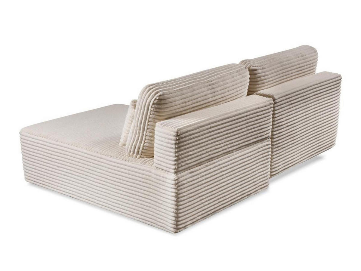 ECKSOFA Amsterix Beige, mit Schlaffunktion - Beige, Textil (213/158cm) - Bettso