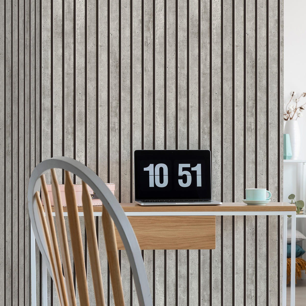 VLIESTAPETE - Betonbalken - Grau, Papier/Kunststoff (52/1000cm) - Easy Decor