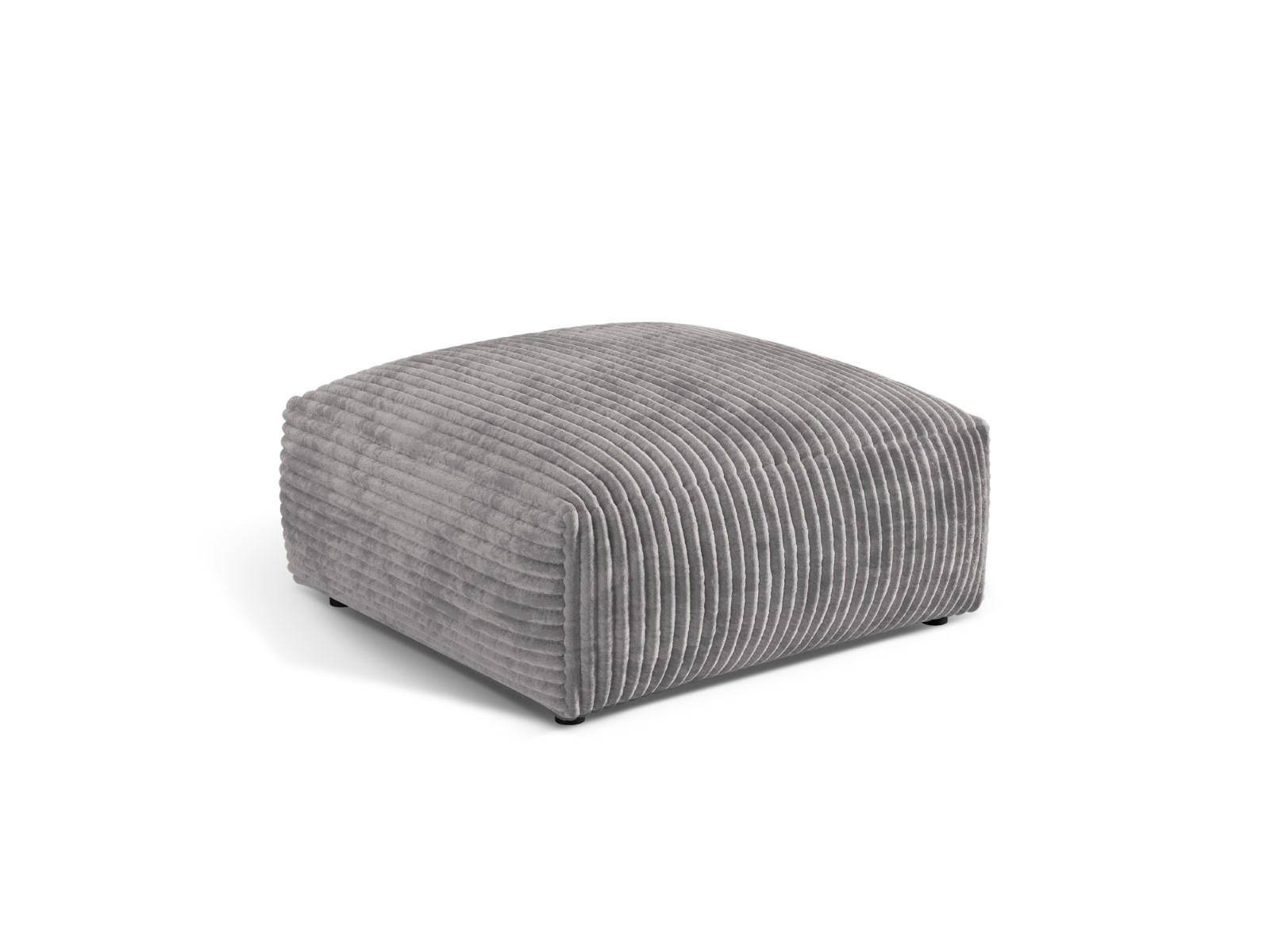 POUF Martina aus Cord hellgrau - Hellgrau, Textil (106/44/106cm) - Micadoni