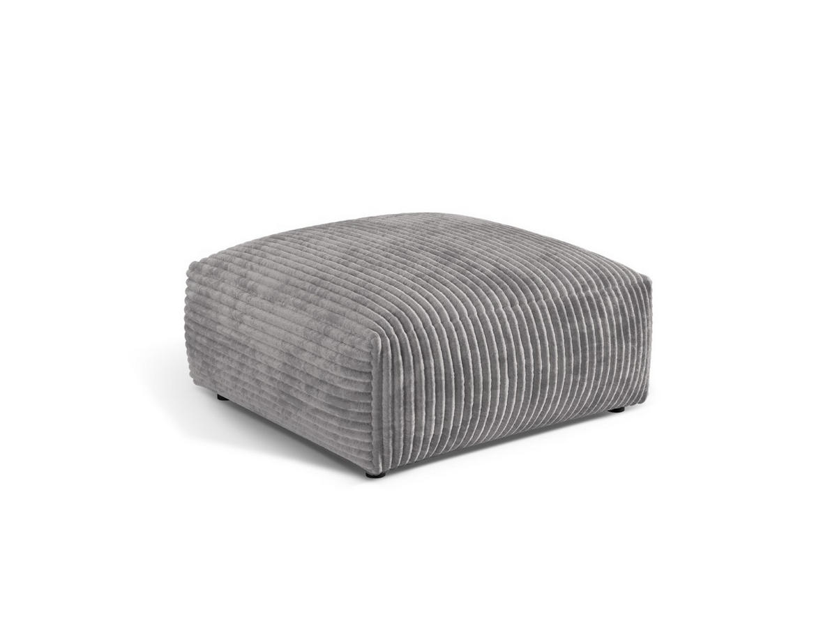POUF Martina aus Cord hellgrau - Hellgrau, Textil (106/44/106cm) - Micadoni