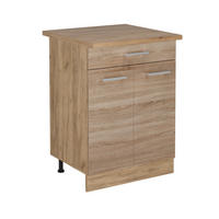 KÜCHENUNTERSCHRANK R-Line Sonoma 60 cm mit Schublade, AP Eiche - Honigeiche/Eiche Wotan, Holzwerkstoff (60/81.6/60cm) - Vicco