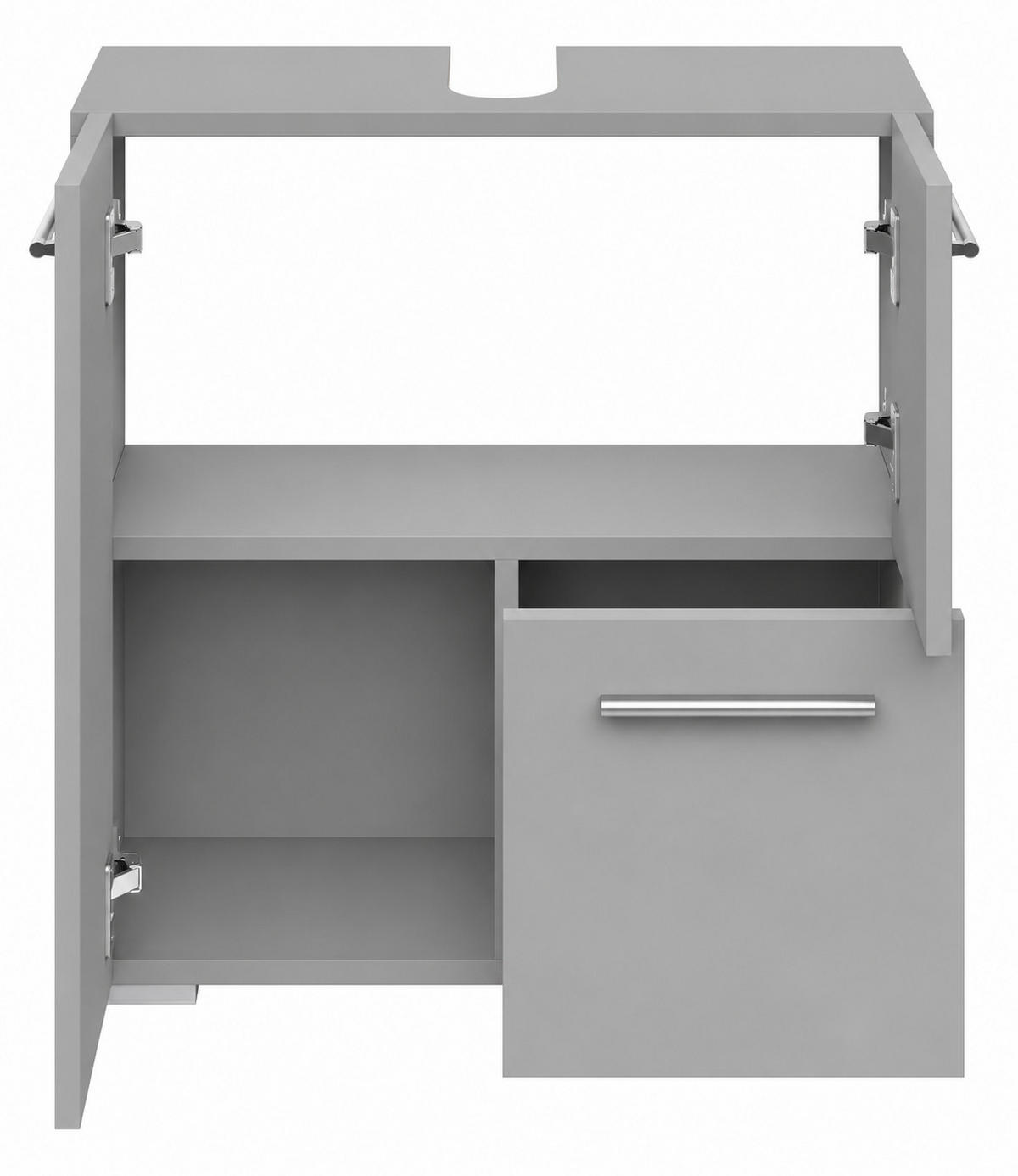 OMARICA POD UMIVALNIK Mars siva mat - 60 x 30 x 60 cm - svetlo siva, les (60/60/30cm) - Badplaats