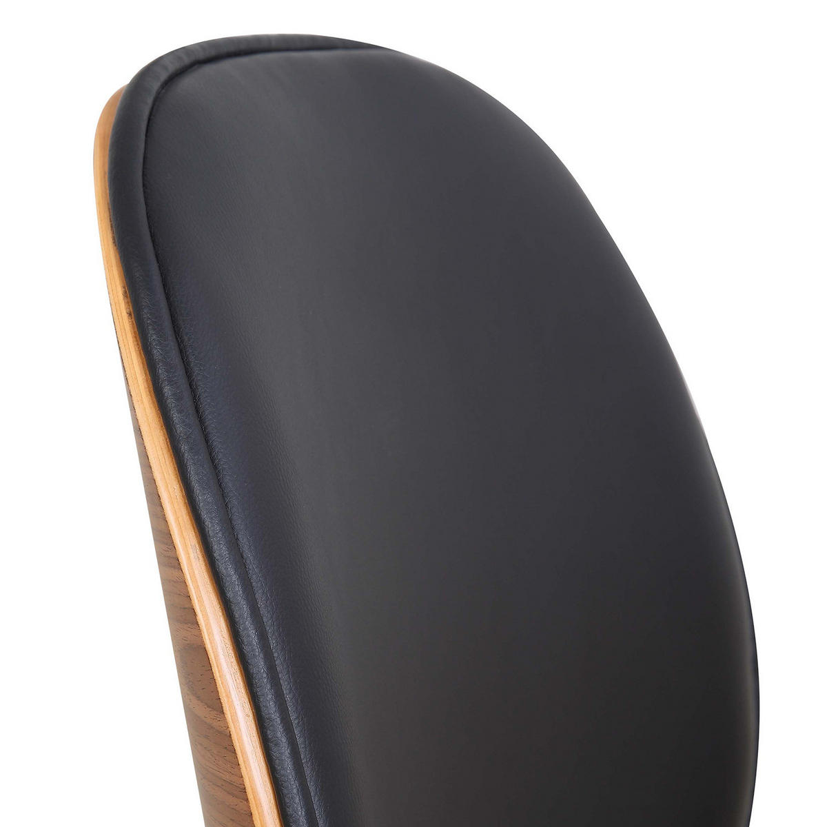 BÜRODREHSTUHL - Kunstleder - Walnussfarben/Schwarz, Holzwerkstoff (68/91/61cm) - home24